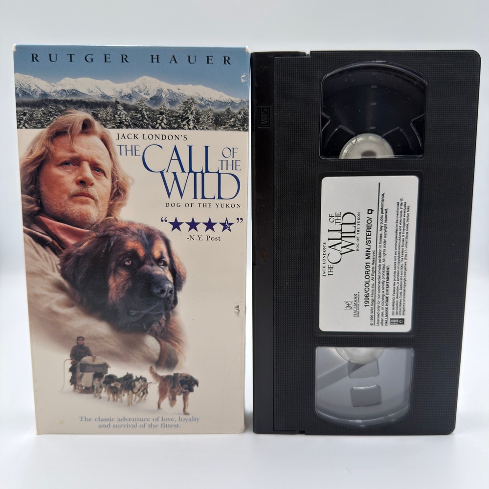 The Call of the Wild Dog of the Yukon VHS 1996 Rutger Hauer Jack London Hallmark